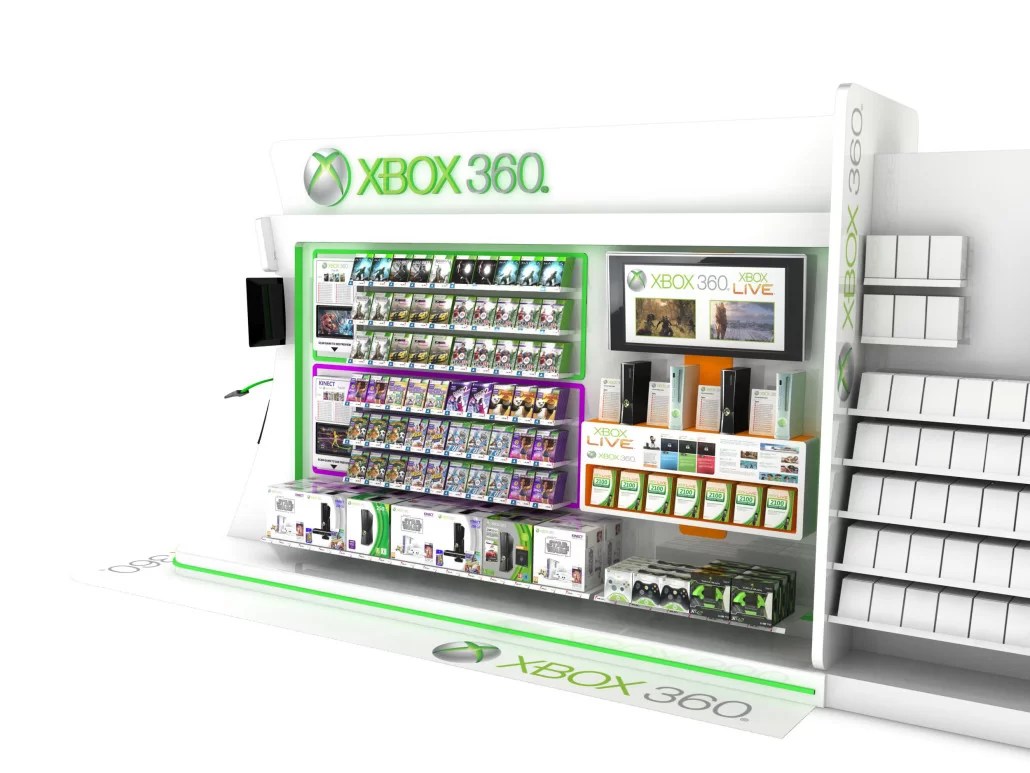 Xbox Displays POS, Retail, Exhibition, Freelance 3D Design in Leicester