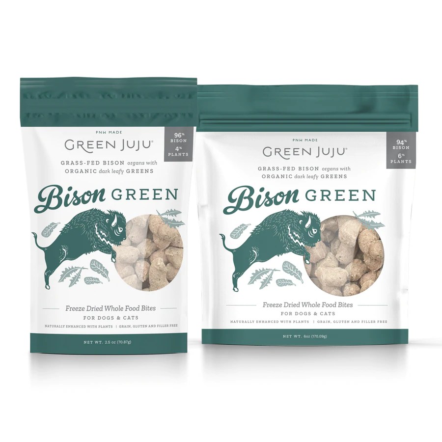 Green JuJu Whole Food Bites Bison Green White Rock Pet Food Delivery