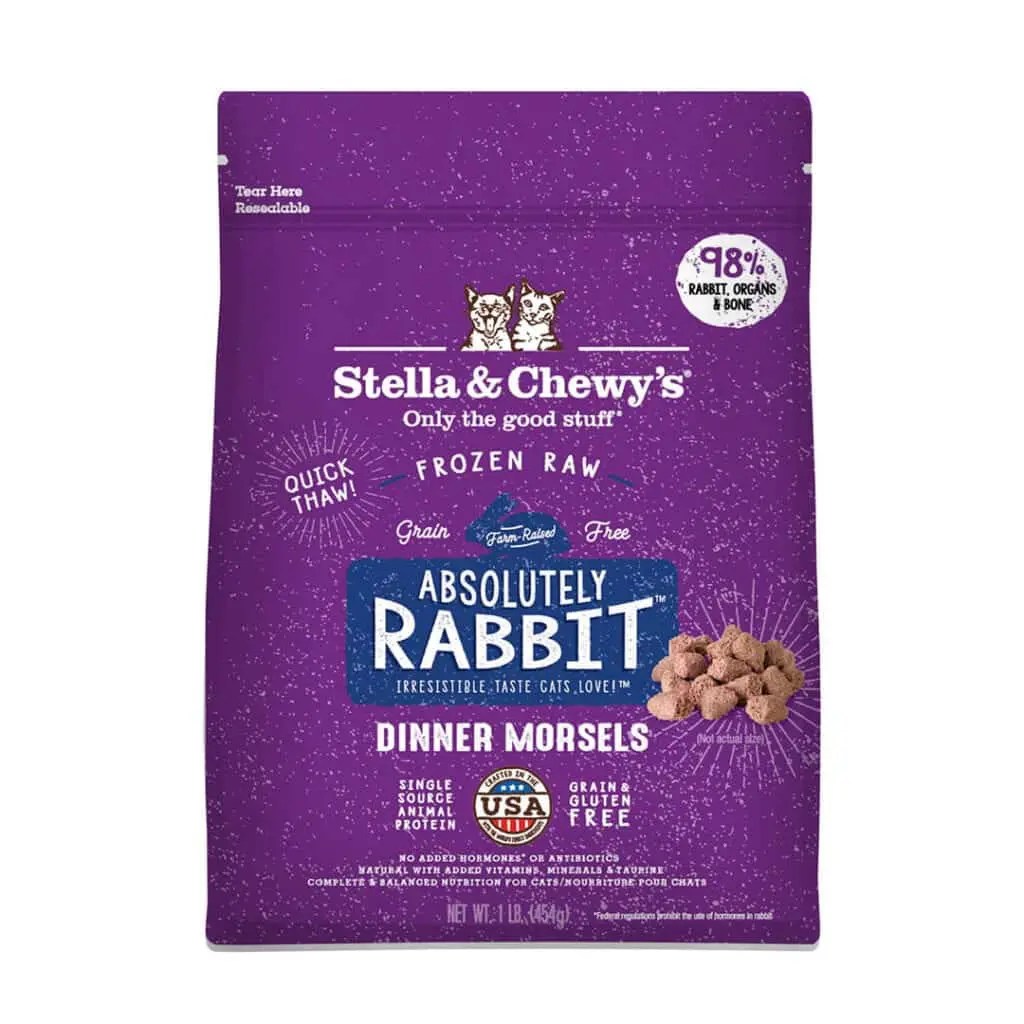 Stella & Chewy’s Raw Frozen Dinner Morsels Absolutely Rabbit for cats