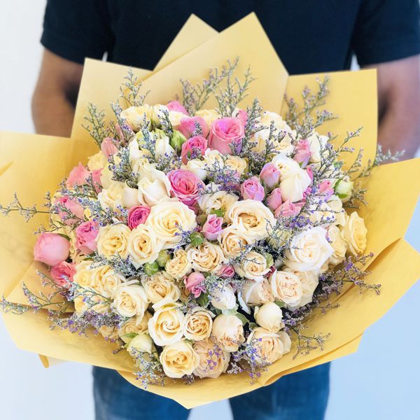Blooming Baby roses Mix Bouquet White Rose Flowers