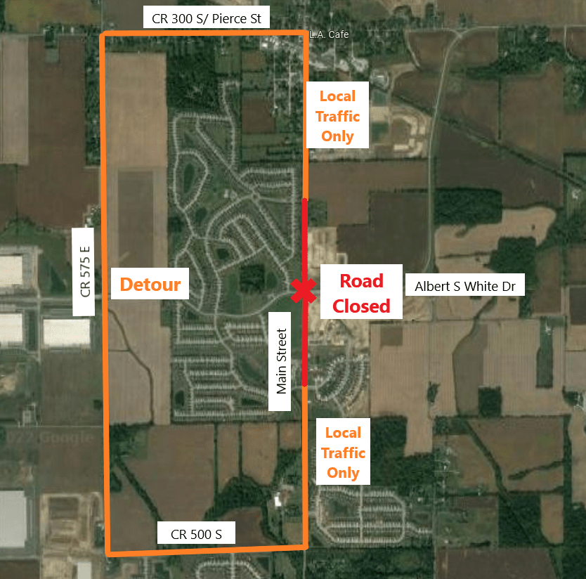 Main Street Roundabout Town of Whitestown