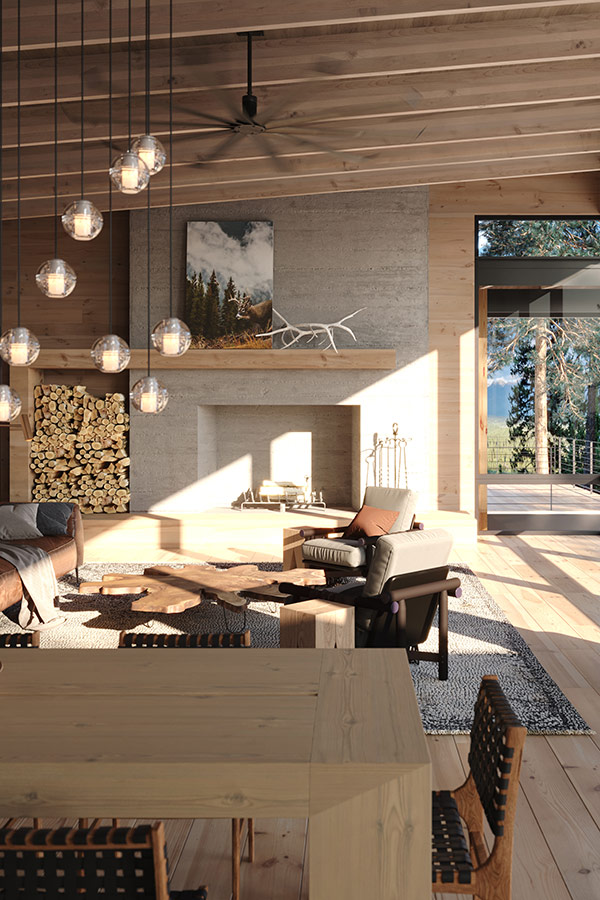 Mountain Modern Interior Design at Whitetail Club Whitetail Club