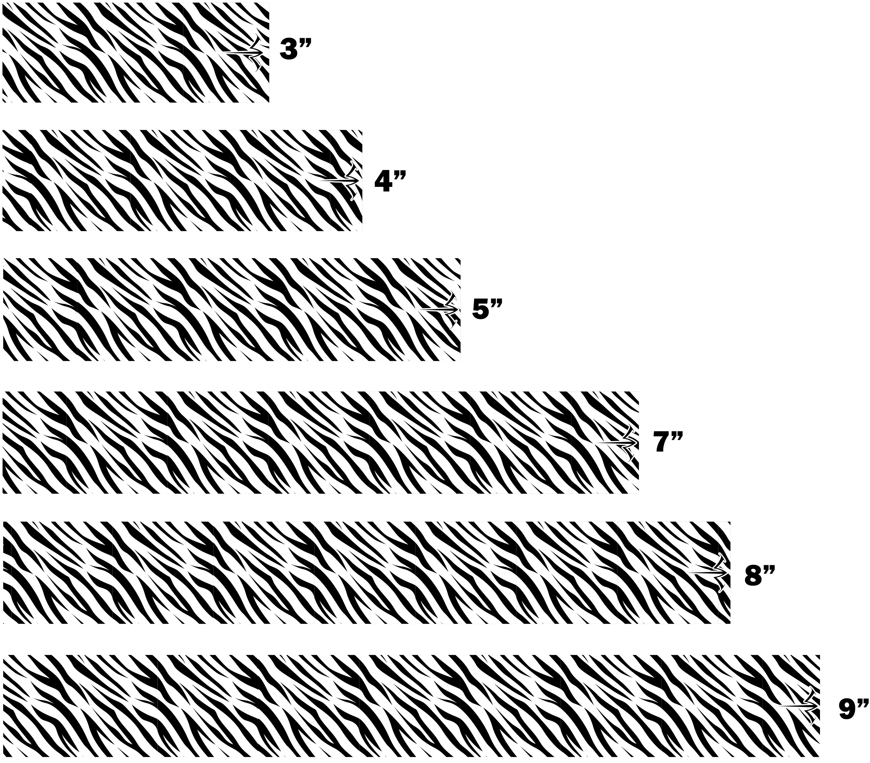 Zebra Print in Color Arrow Wraps White Water Archery