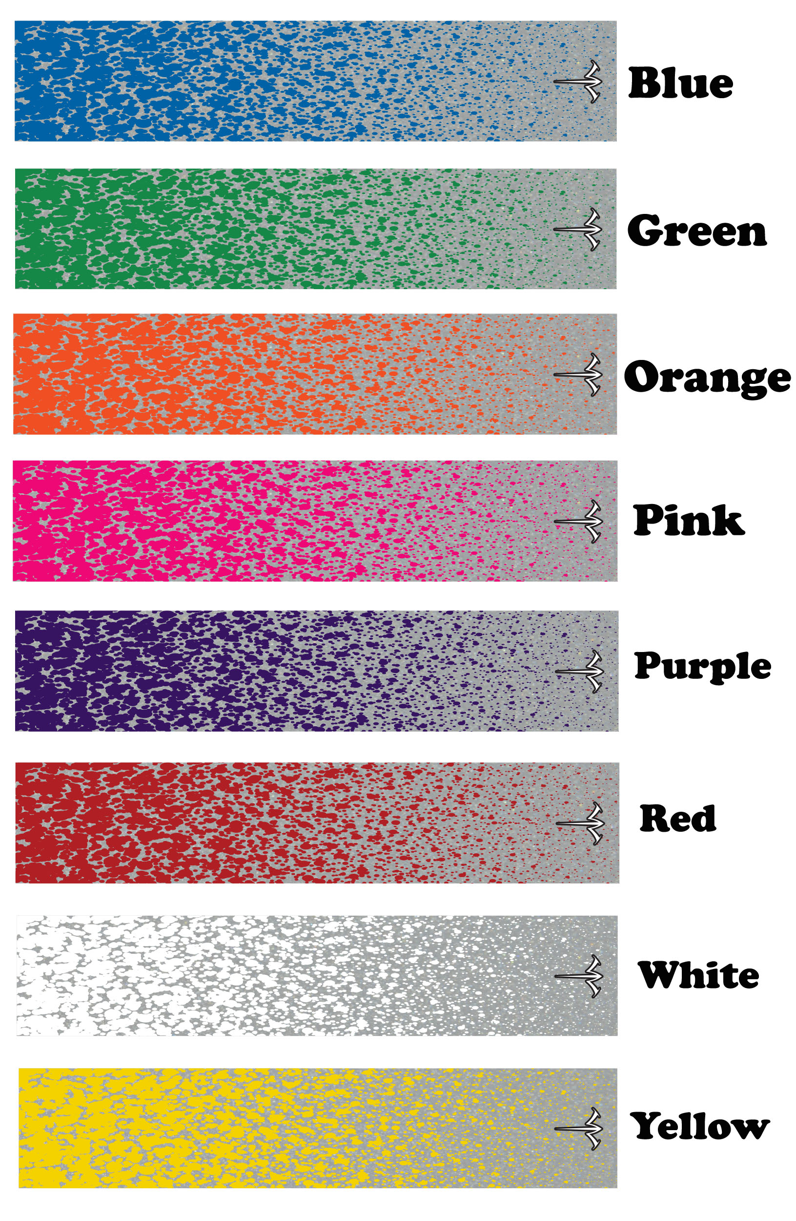 Reflective Spray Paint Arrow Wraps White Water Archery