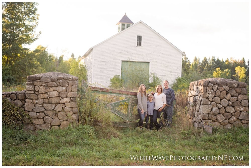 Exeter, NH Family Photographer The Caldwell Family White Wave
