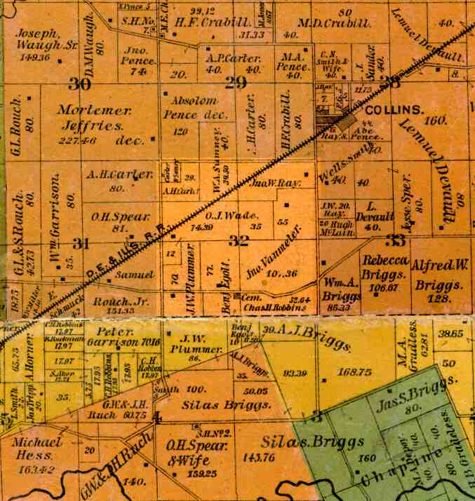 Whitley County, Indiana 1889 Plat Map Index & Images "W" Surnames