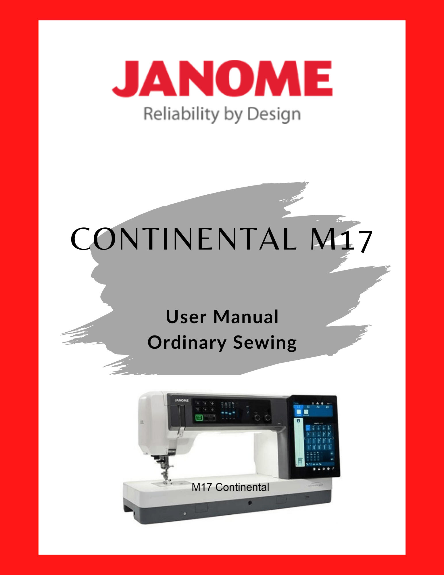 Janome M17 Ordinary Sewing User Manual Whitlock's