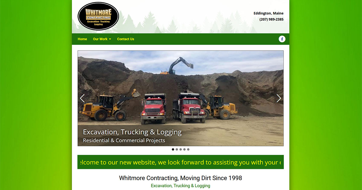 Whitmore Contracting Inc, Excavation, Trucking, Logging, Demolition, Aggregates. Located in