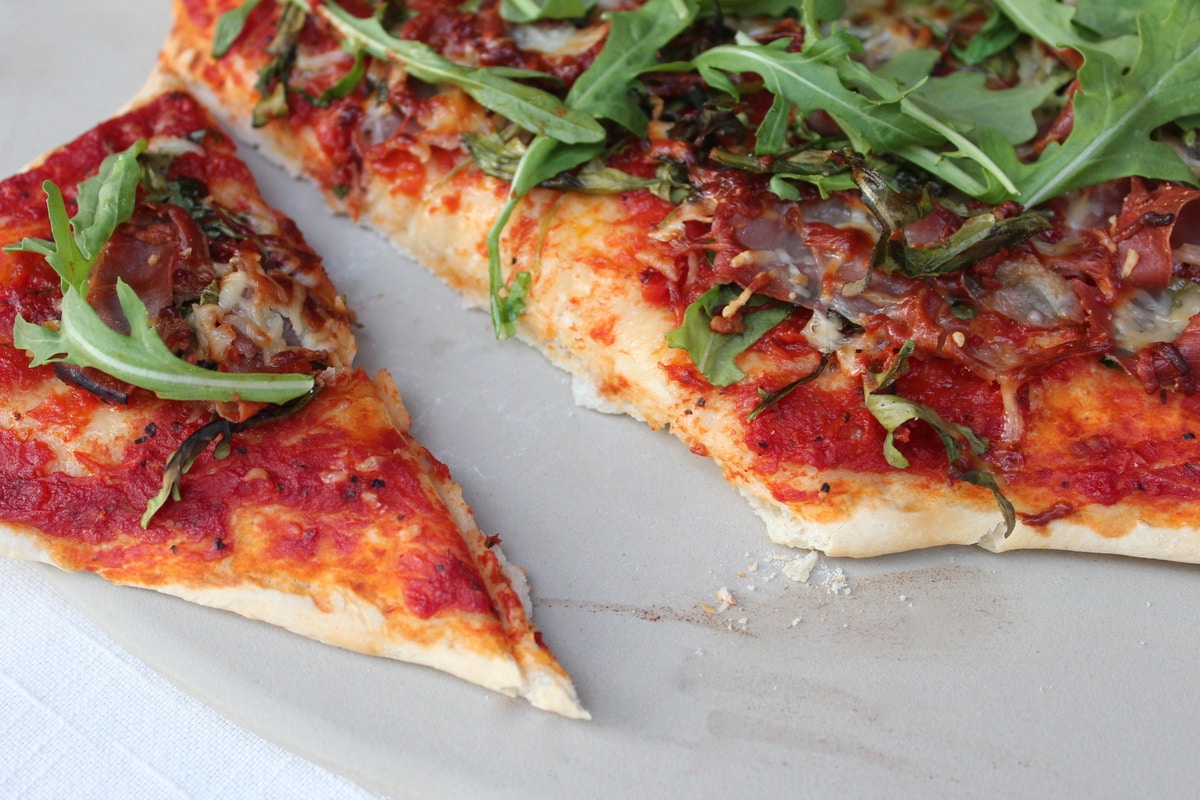 Prosciutto Arugula Thin Crust Pizza