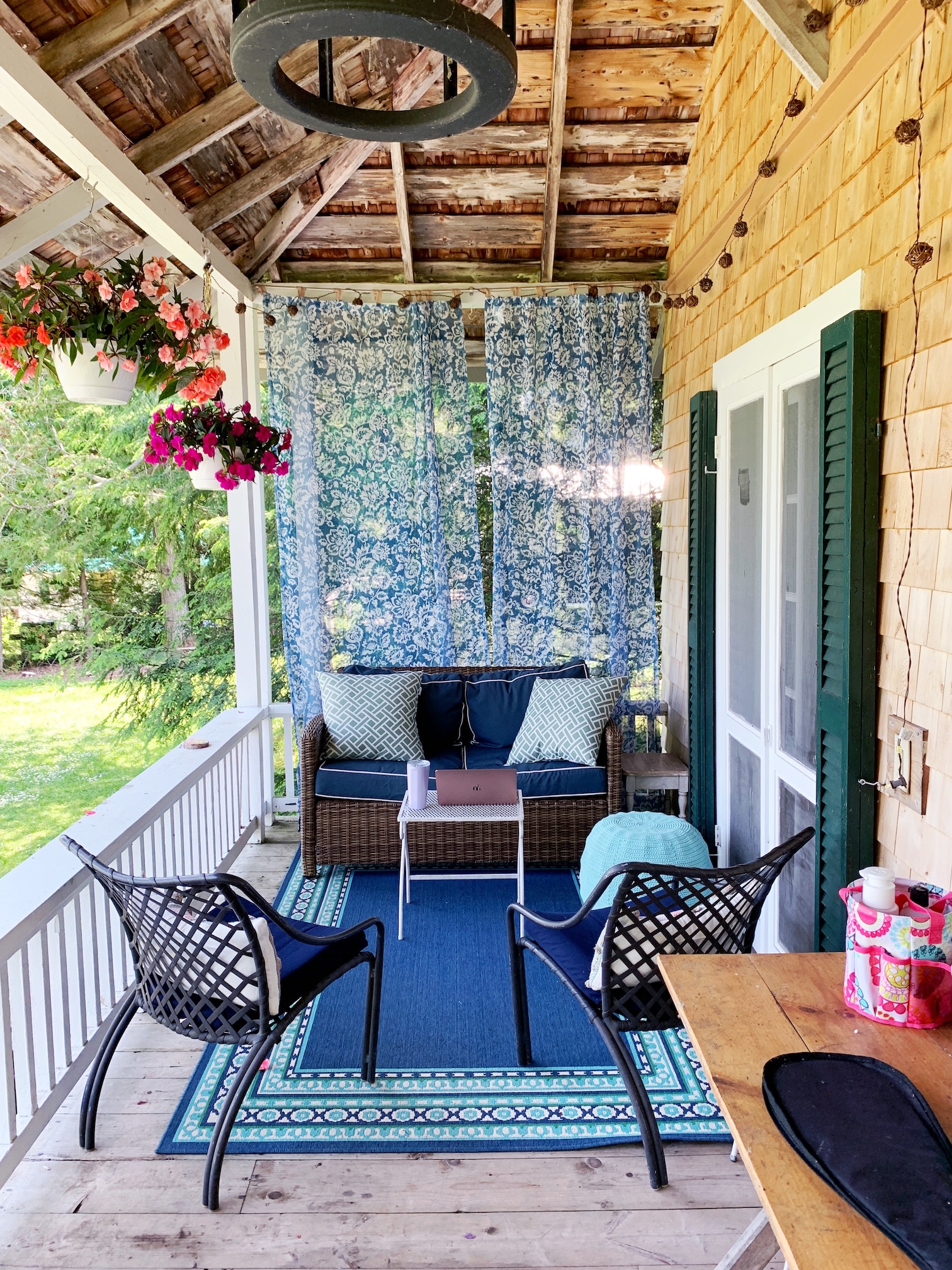 Lake House Porch Before and After