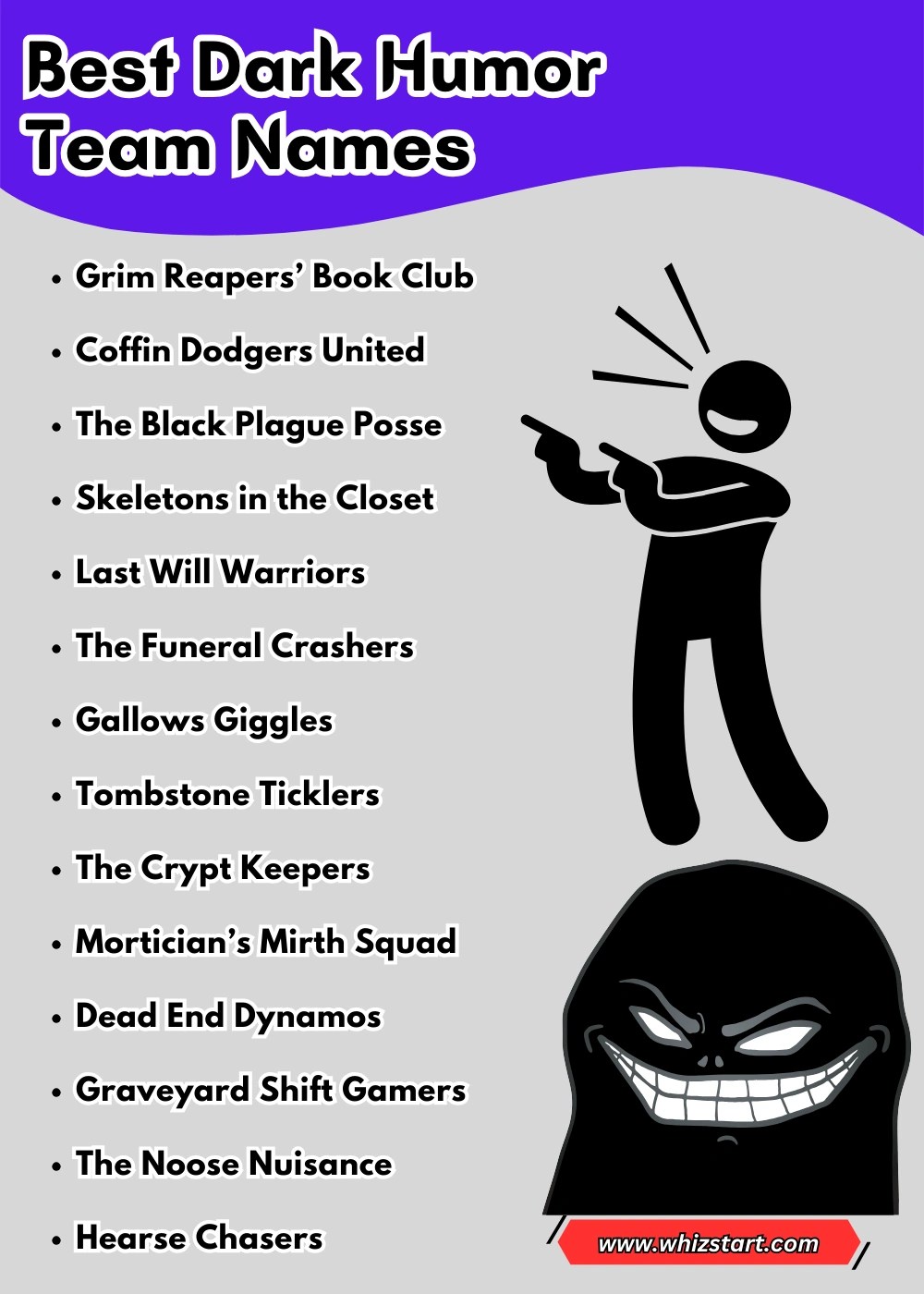 50 Hilarious Dark Humor Team Names for Your Next Event