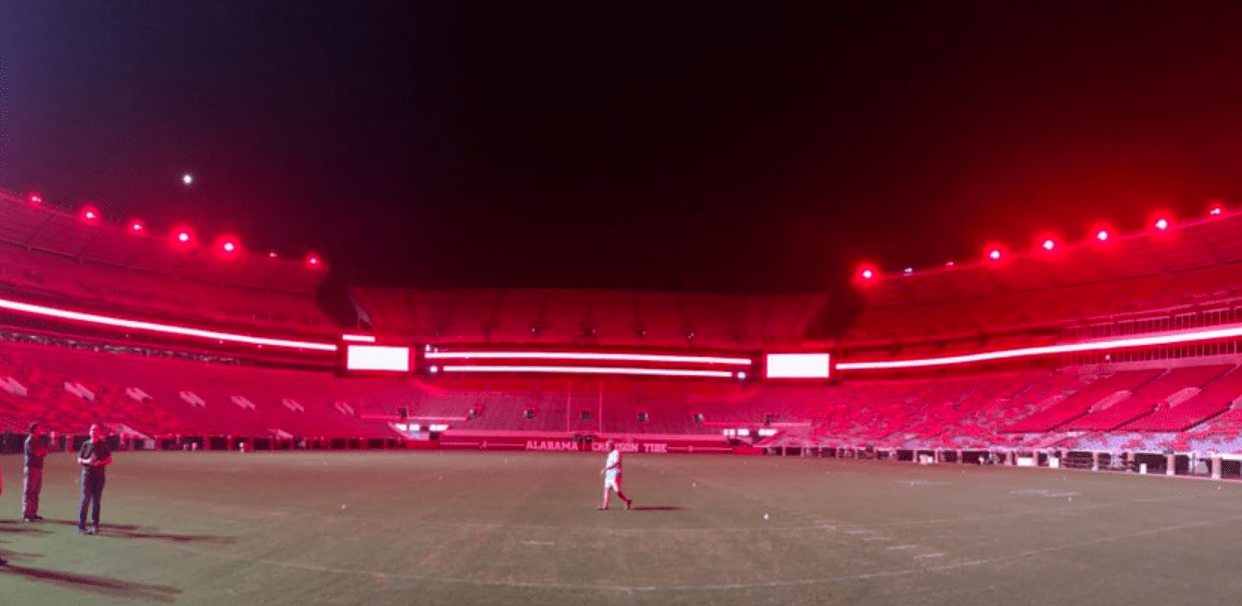 New LED lights turns BryantDenny Stadium crimson