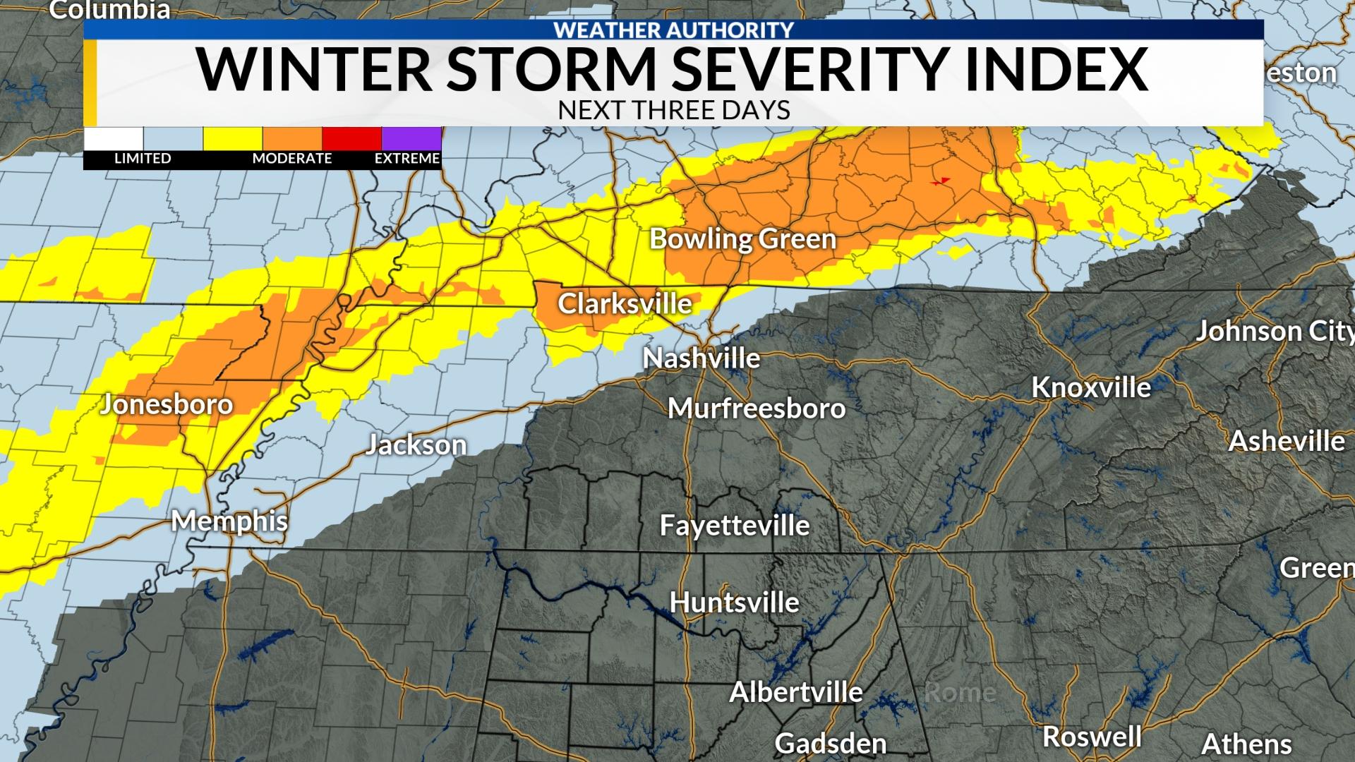 Significant ice storm expected in Tennessee this week