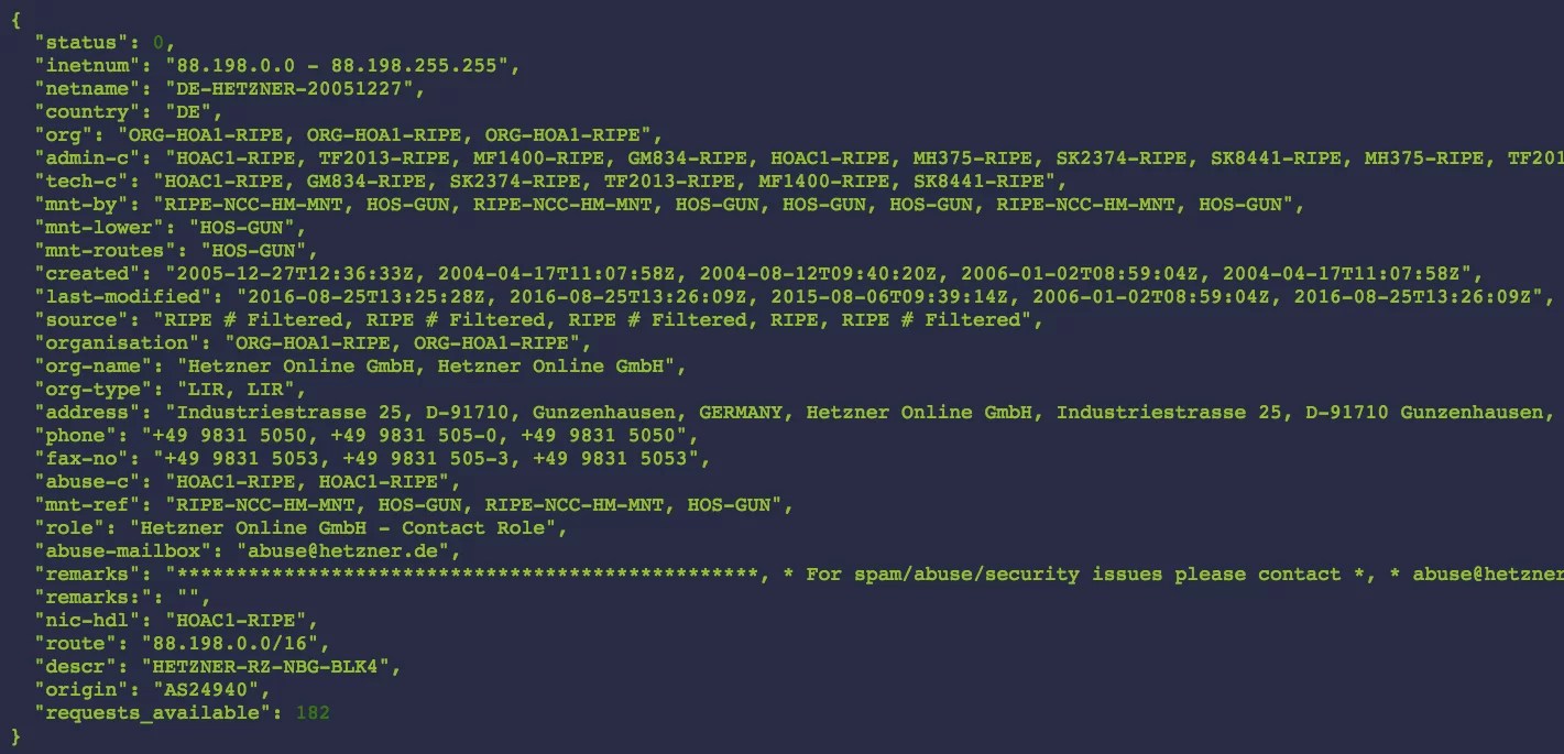 IP whois API IP lookup announcement WhoAPI Inc.