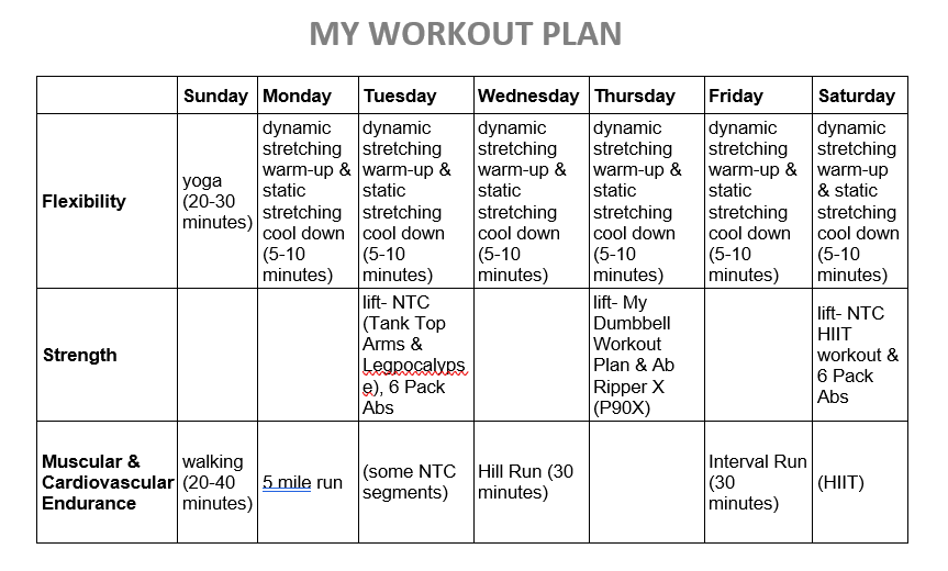 Planning And Analyzing Your Workout & My August Workout Plan | Wholee Healthy