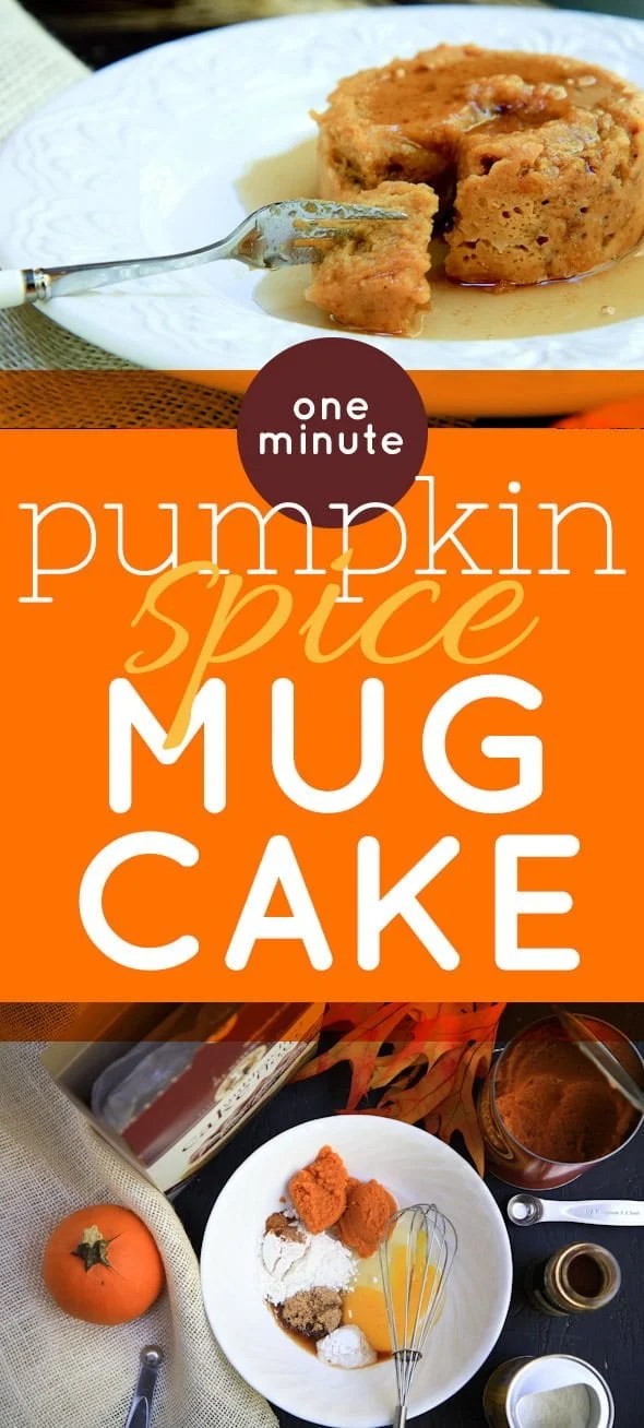 one minute pumpkin spice cake Wholefully