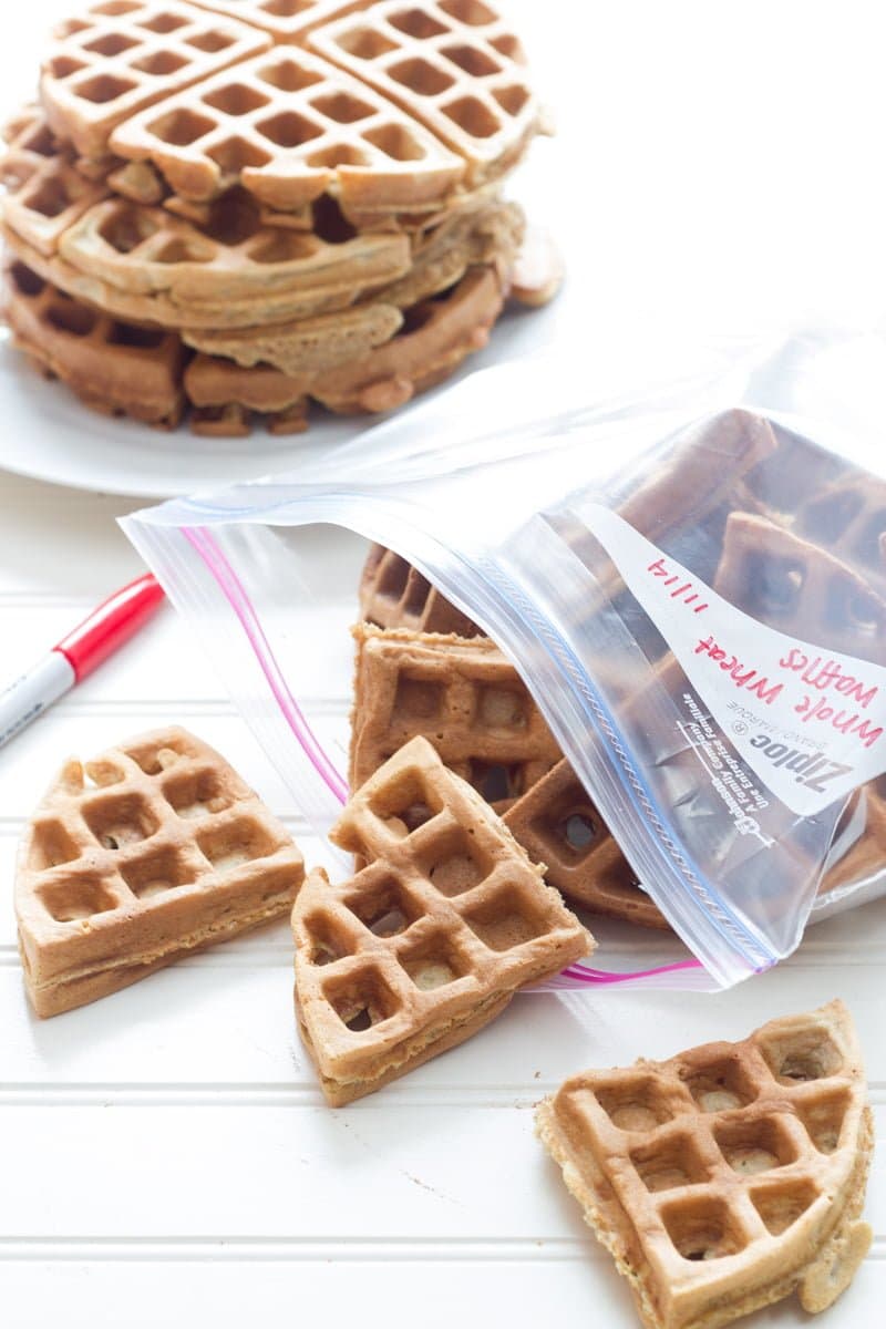Whole Wheat Waffles (Made Into Freezer Waffles!) Wholefully
