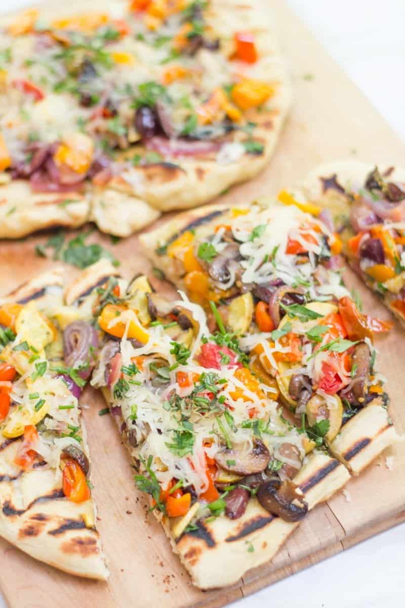 Grilled Veggie and Pesto Flatbread Wholefully