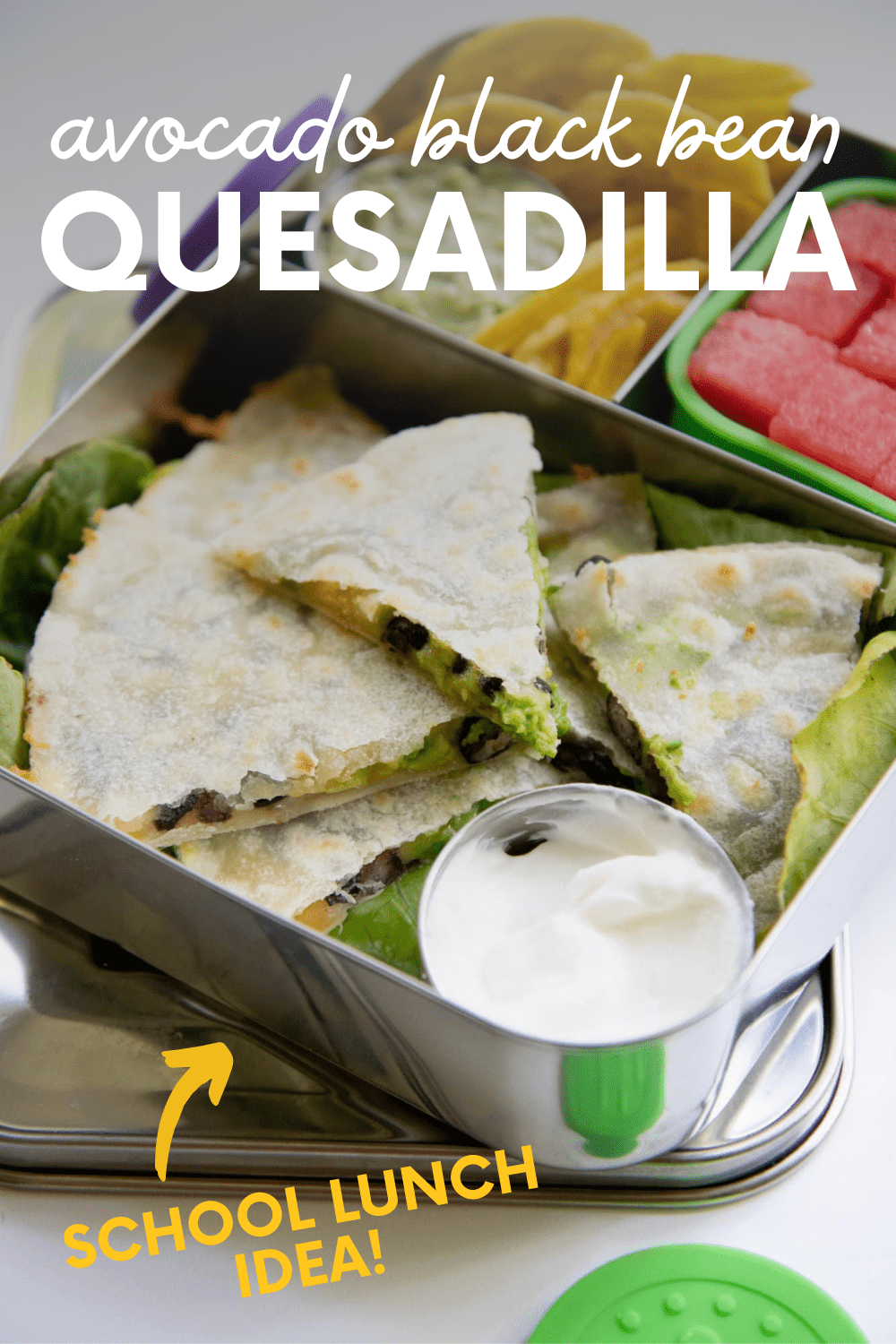 Avocado Black Bean Quesadilla (School Lunch Idea!) Wholefully
