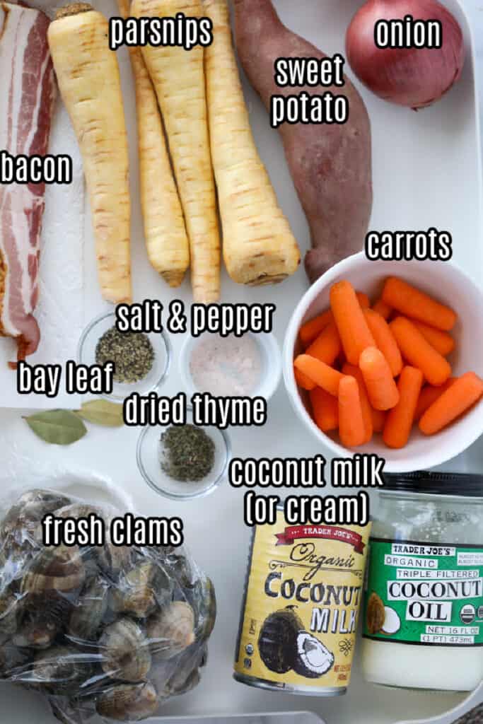 Dairy Free Clam Chowder (Paleo, Whole30) Whole Lotta Yum