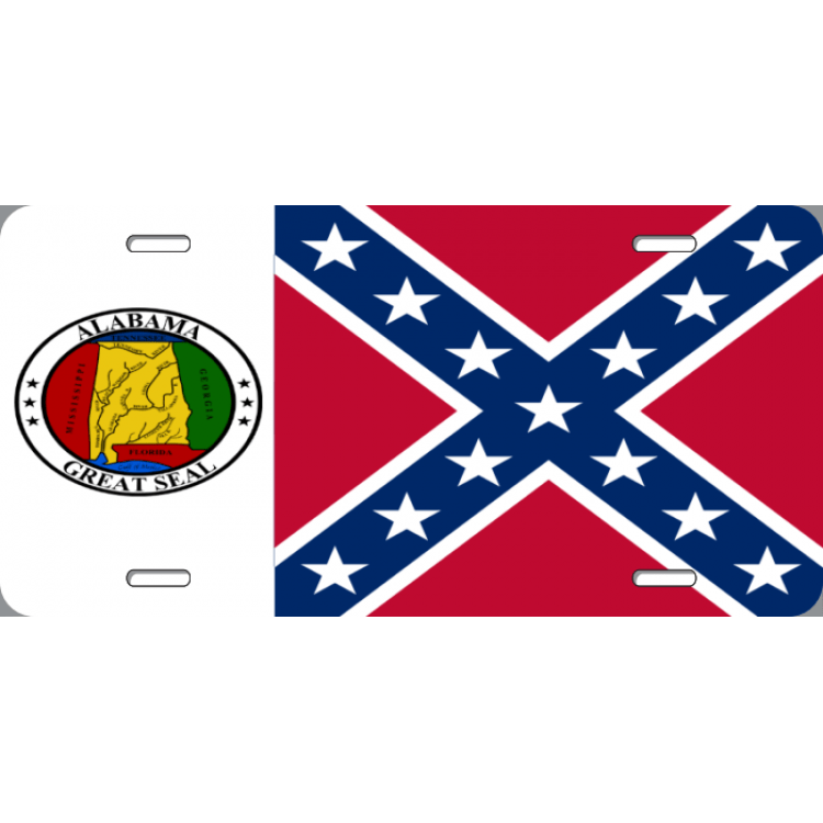 Alabama State Flag Photo License Plate