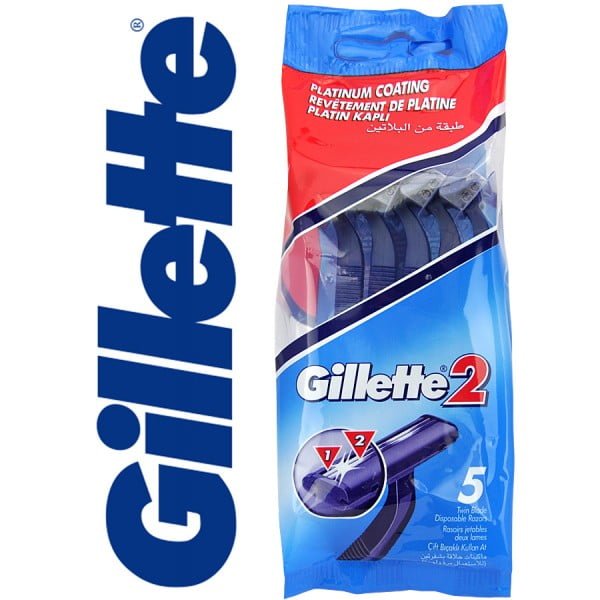 Razors Gillette 2 Razor 5ct 12/Box Wholesale Buddy