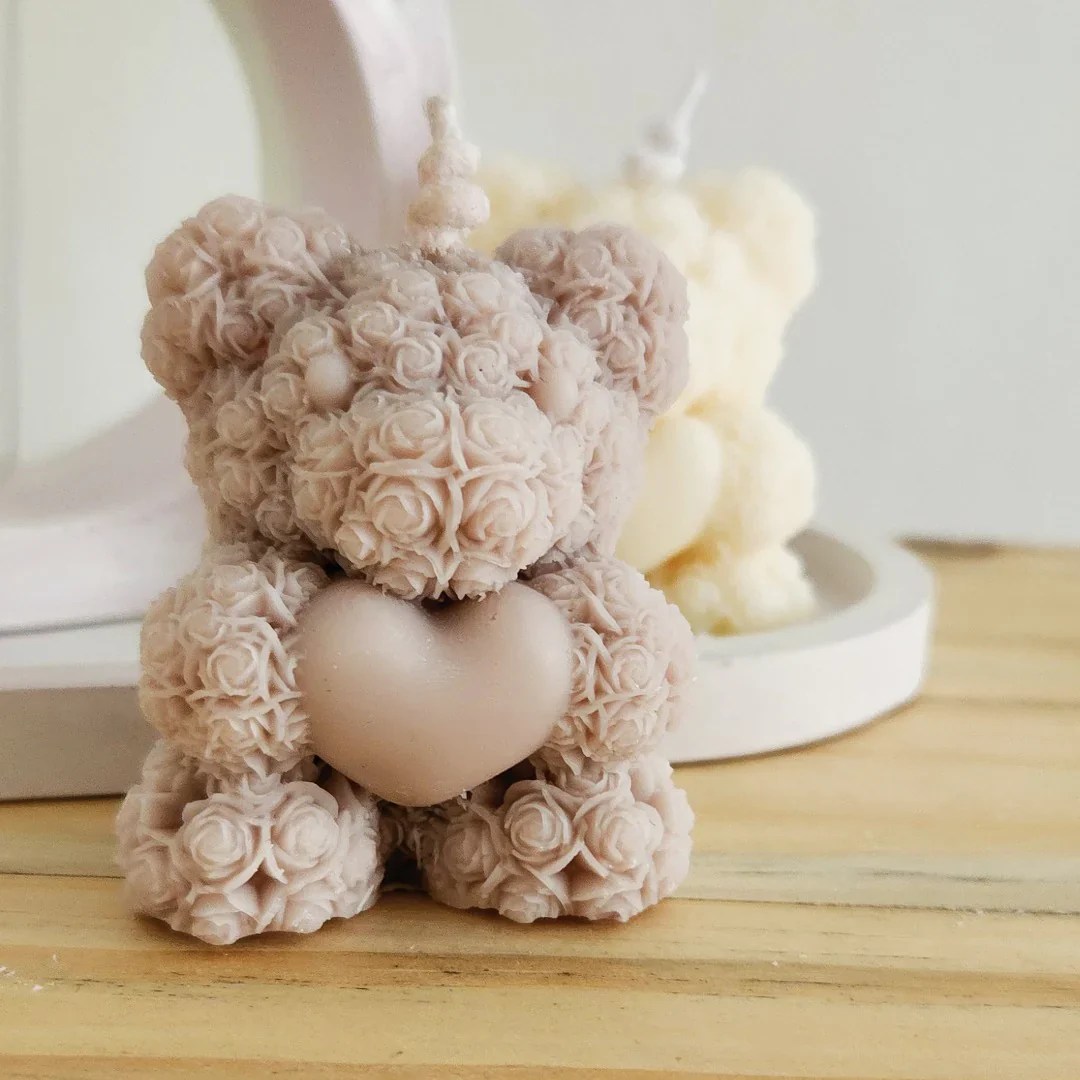5 MINI TEDDY CANDLES Wholesale Diffusers and Candles