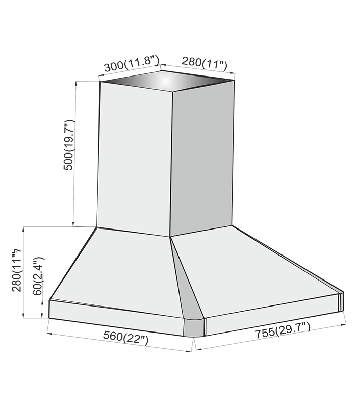 WallMount Range Hood OPF730 Wholesaler Online Distributor