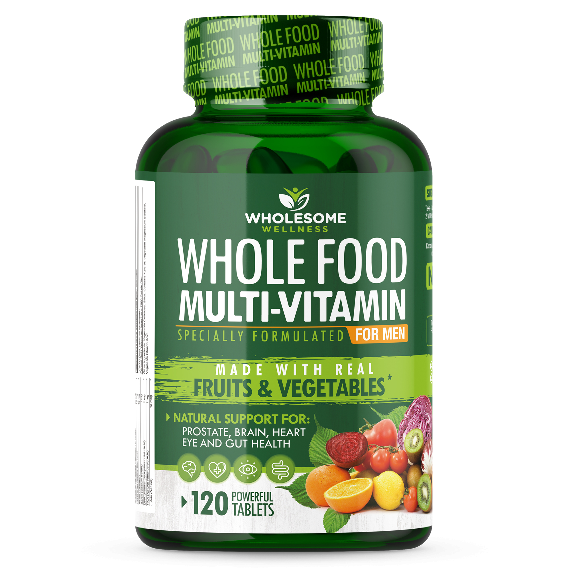 Whole Food Multivitamin for Men Made With Organic & Natural Fruits