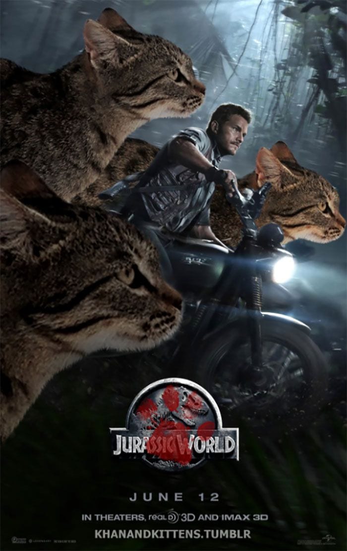 Someone Replaced All The Dinosaurs In Jurassic Park With Cats & It's