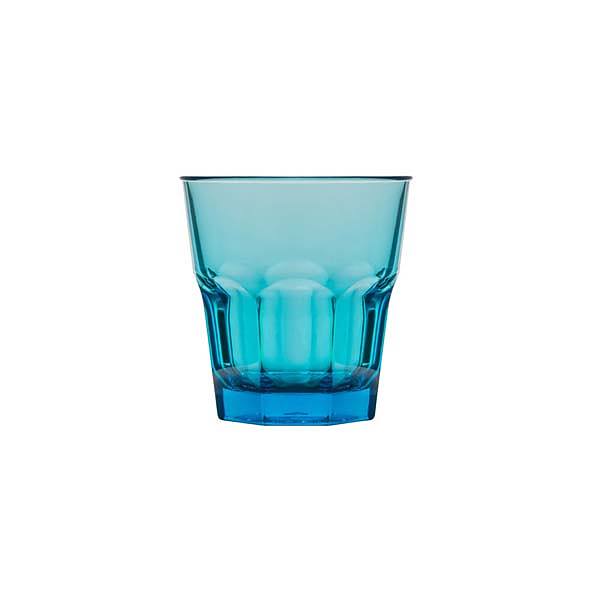 Polysafe Coloured Old Fashion Rocks Aqua Glass 240mL Wholesale