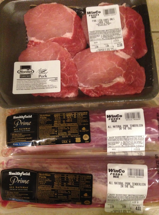 Cheap/Super Cheap Fresh Pork Items Winco