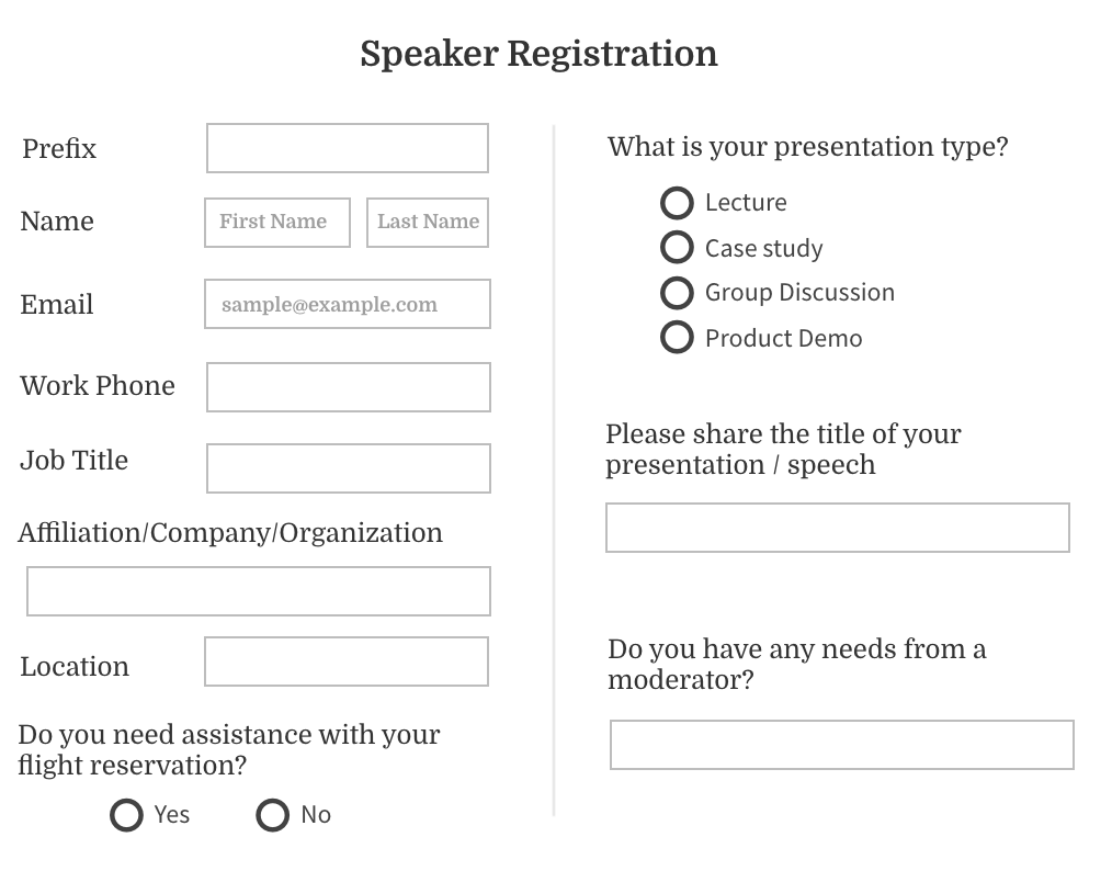 Booking Form Template Free Download