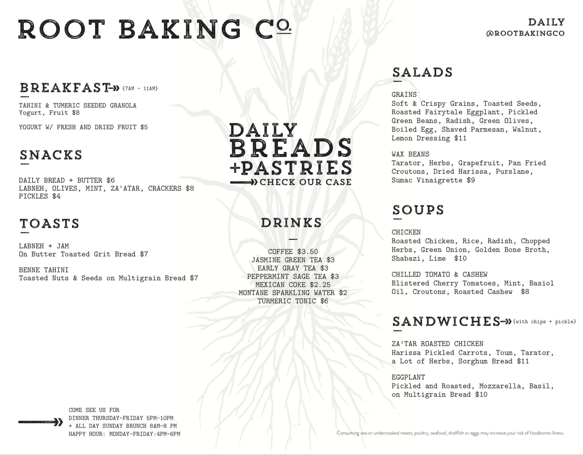 Check Out The Menu For Root Baking Co., Opening Sept. 20 in Ponce City