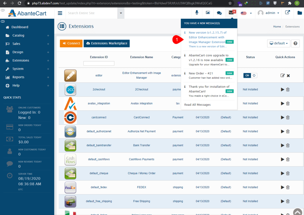 Extension Updater WHY2 Extensions Manual