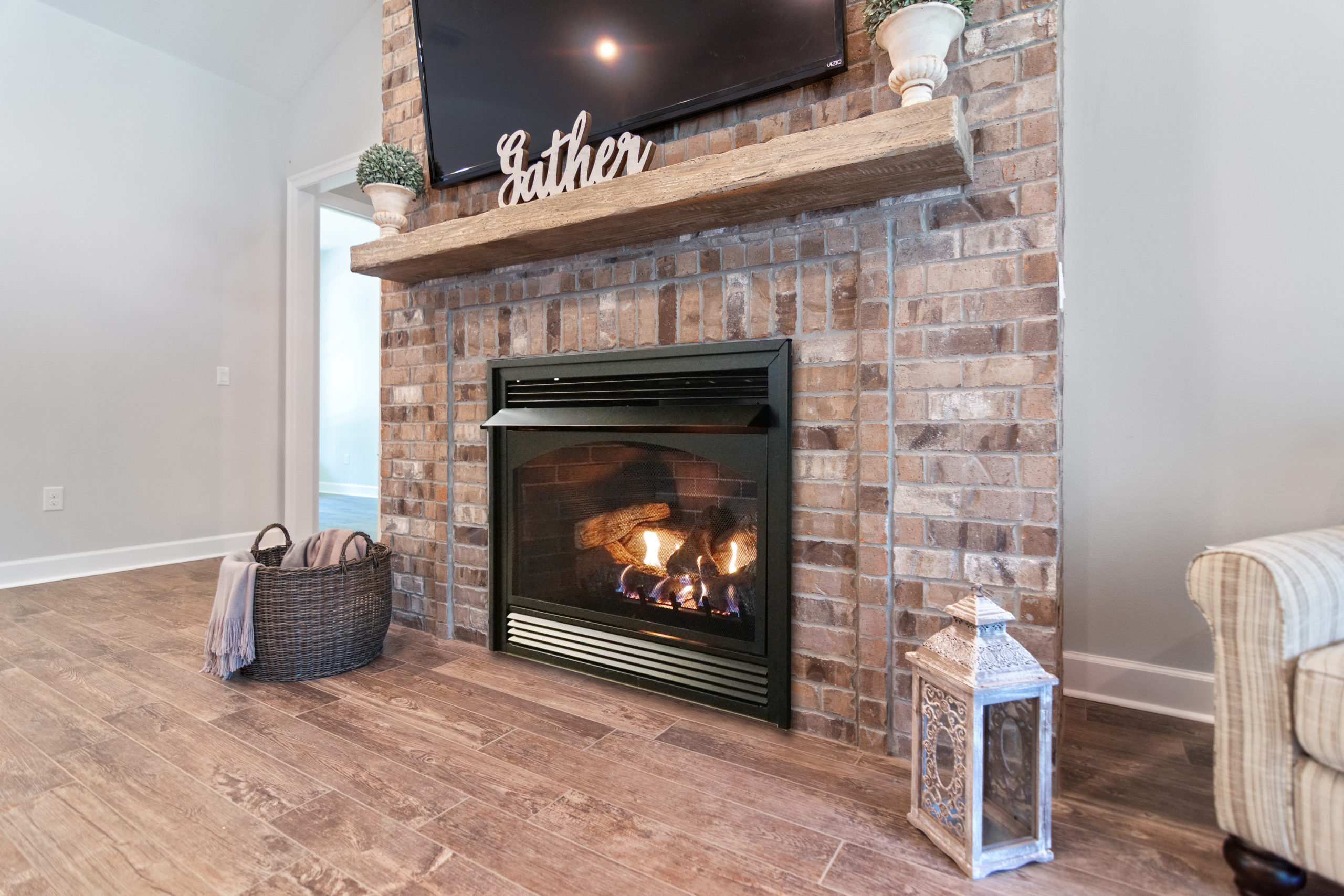 White Mountain Hearth Vail VentFree Fireplace with Slope Glaze Burner