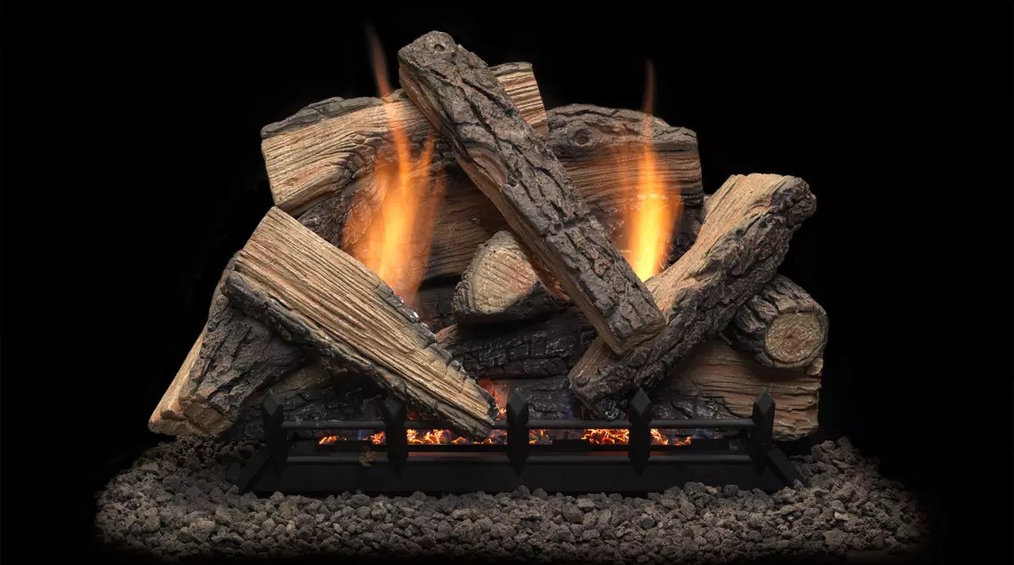 Monessen 24″ Stony Creek Refractory (VentFree) Log Set (needs burner