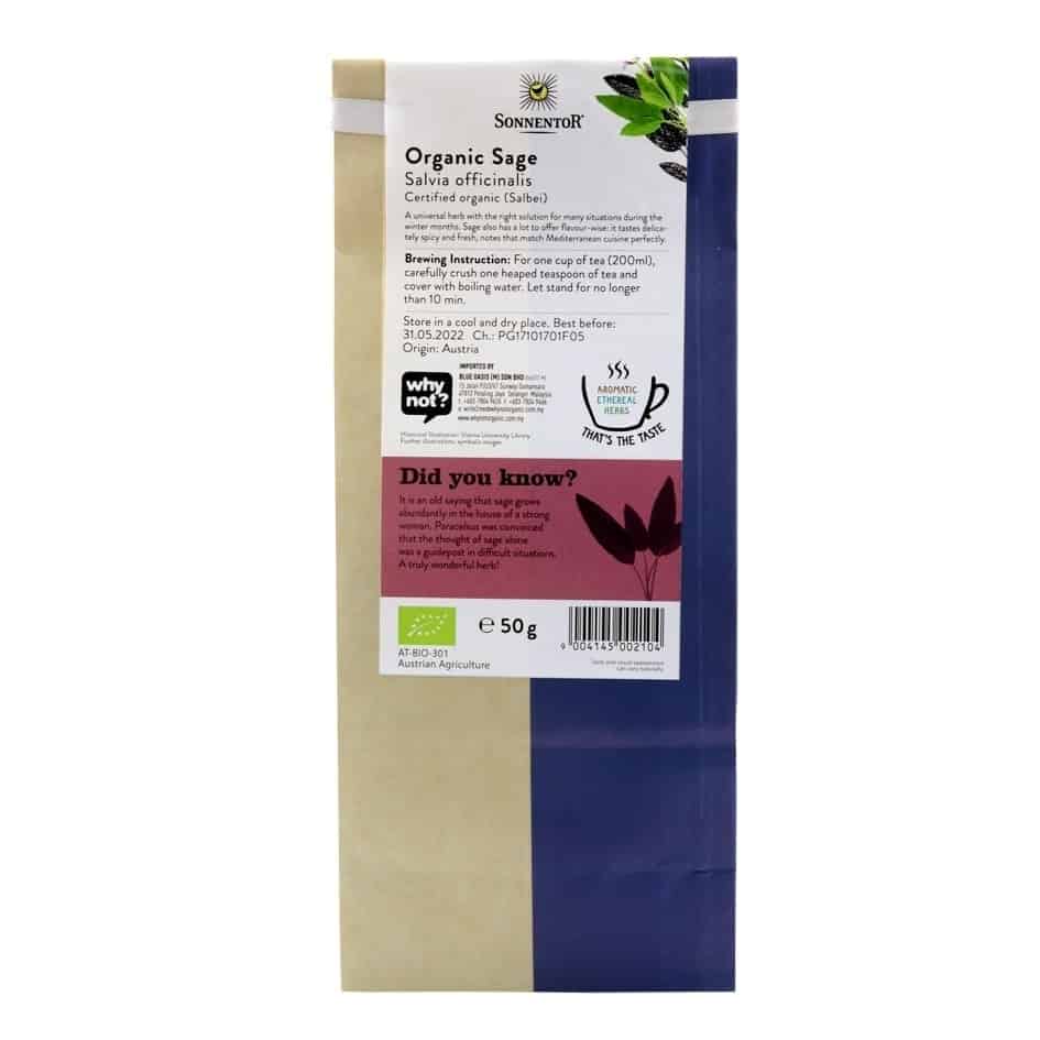 Sonnentor Organic Sage Tea, 50g Why Not?