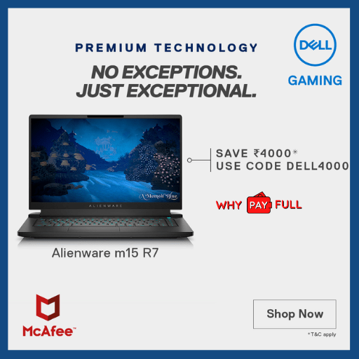 Rs.4000 Off Alienware M15 R7 GAMING LAPTOP Coupon Code Why Pay Full