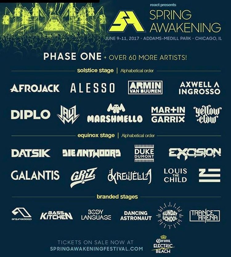 Spring Awakening 2017 Phase 1 Lineup WhySoChi