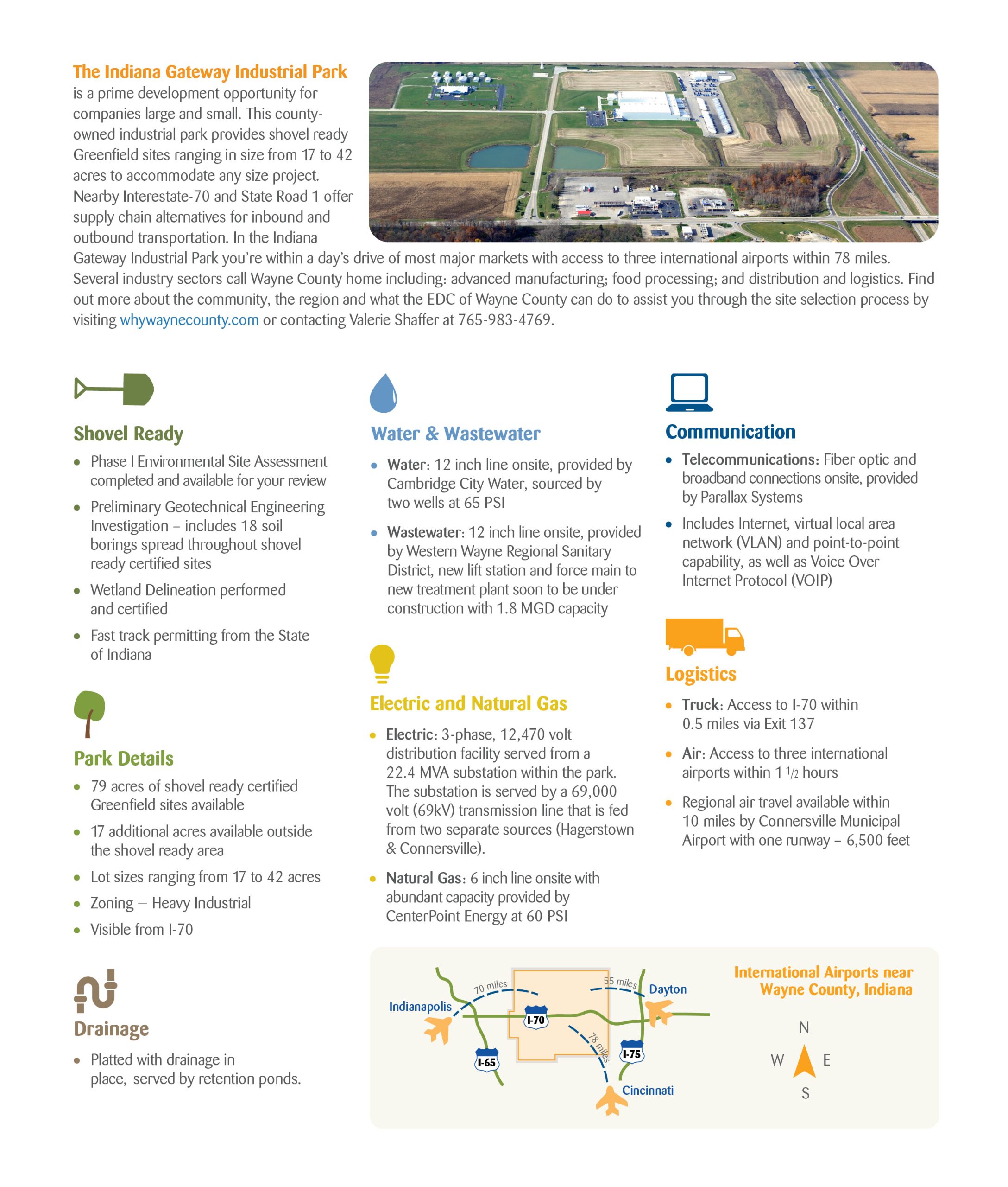Gateway Industrial Park Cambridge City, Indiana • Economic