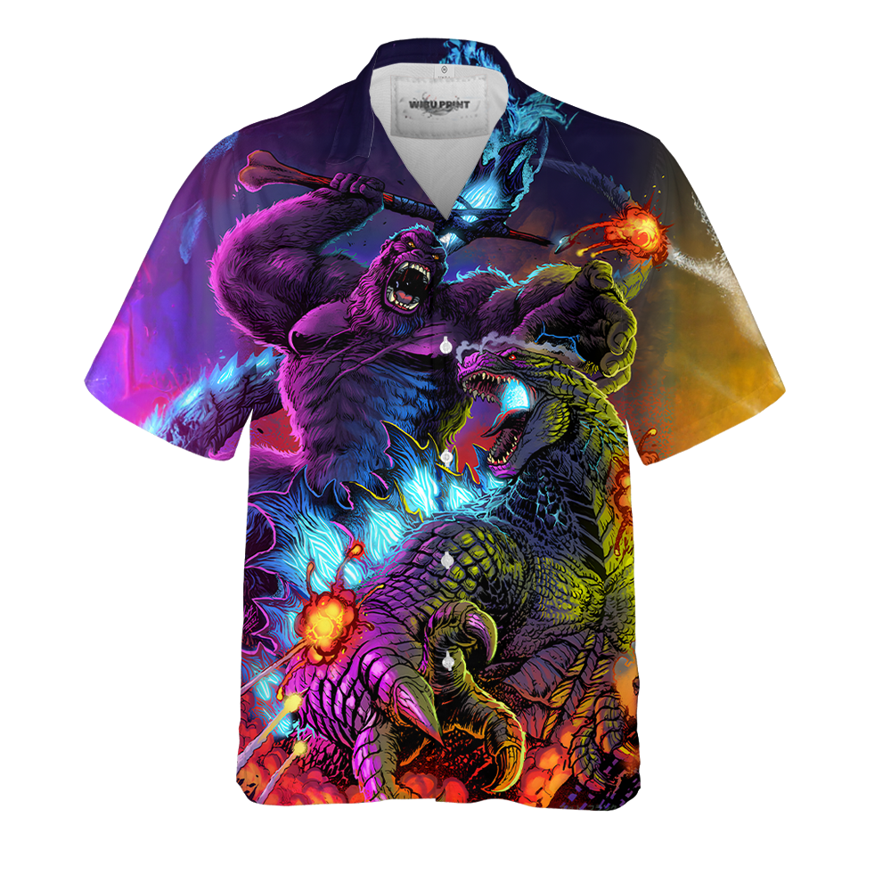 Godzilla King Kong Hawaiian Shirt