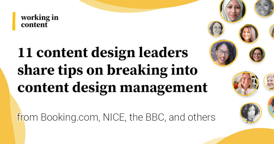 11 content design leaders share tips on breaking into content design