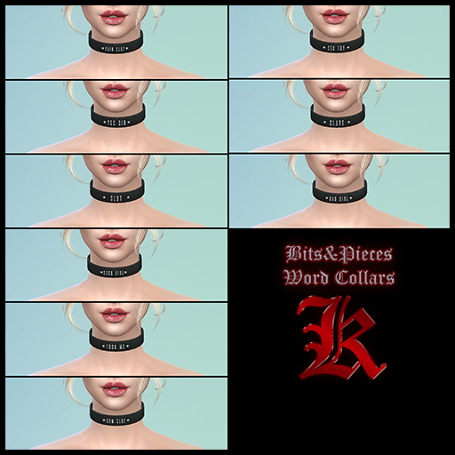 Bits & Pieces Word Collars 1 WickedCC