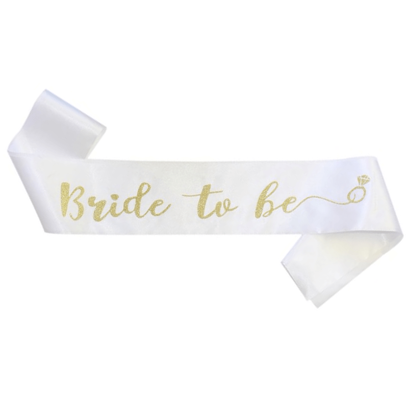 'bride to be' glitter sash wicked favors