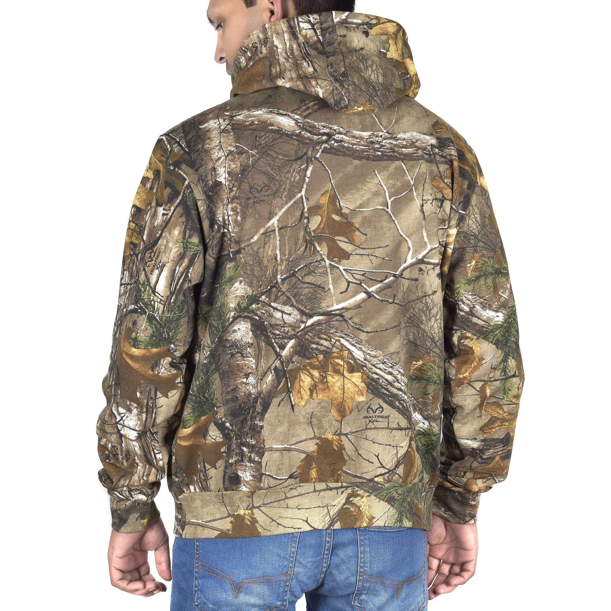 WICKED STOCK Men's Realtree Xtra Hunting Hooded Sweatshirt Camo Outdoor