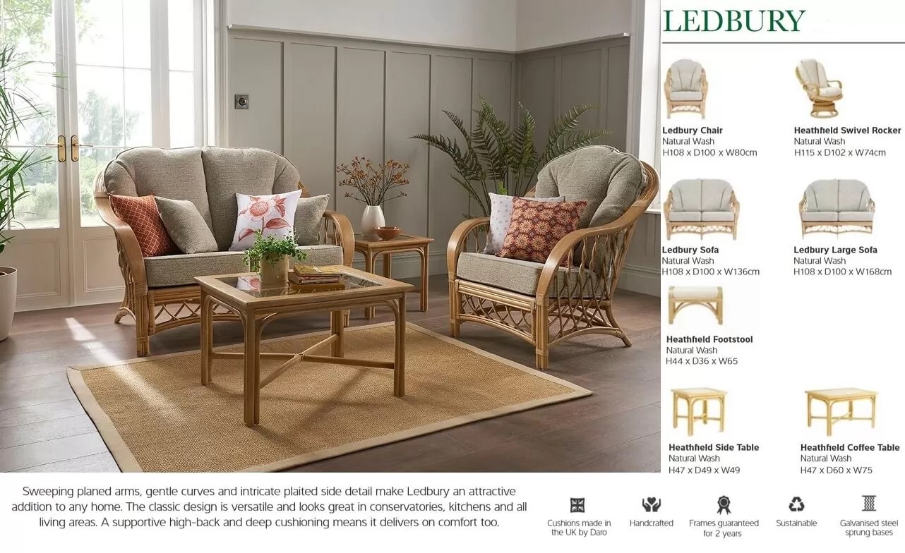 Leadbury Cane furniture Wicker World