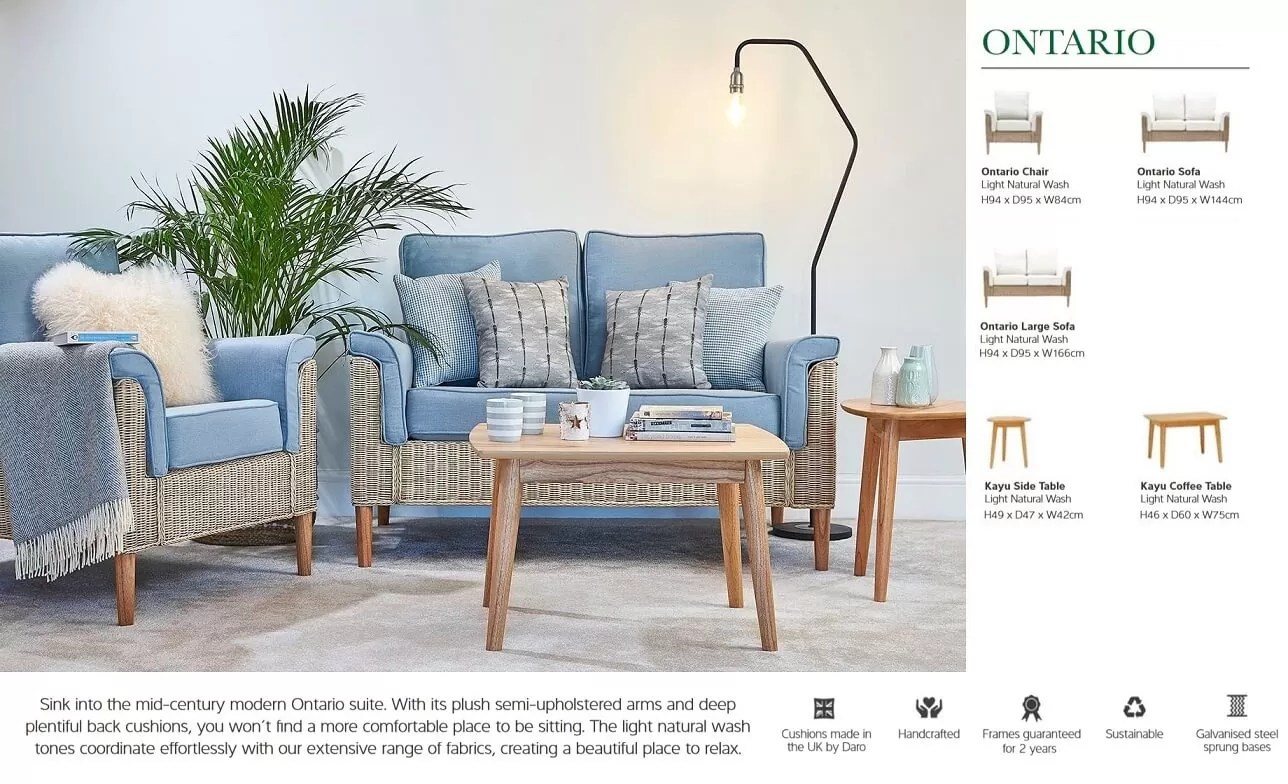 ONTARIO Cane furniture Wicker World