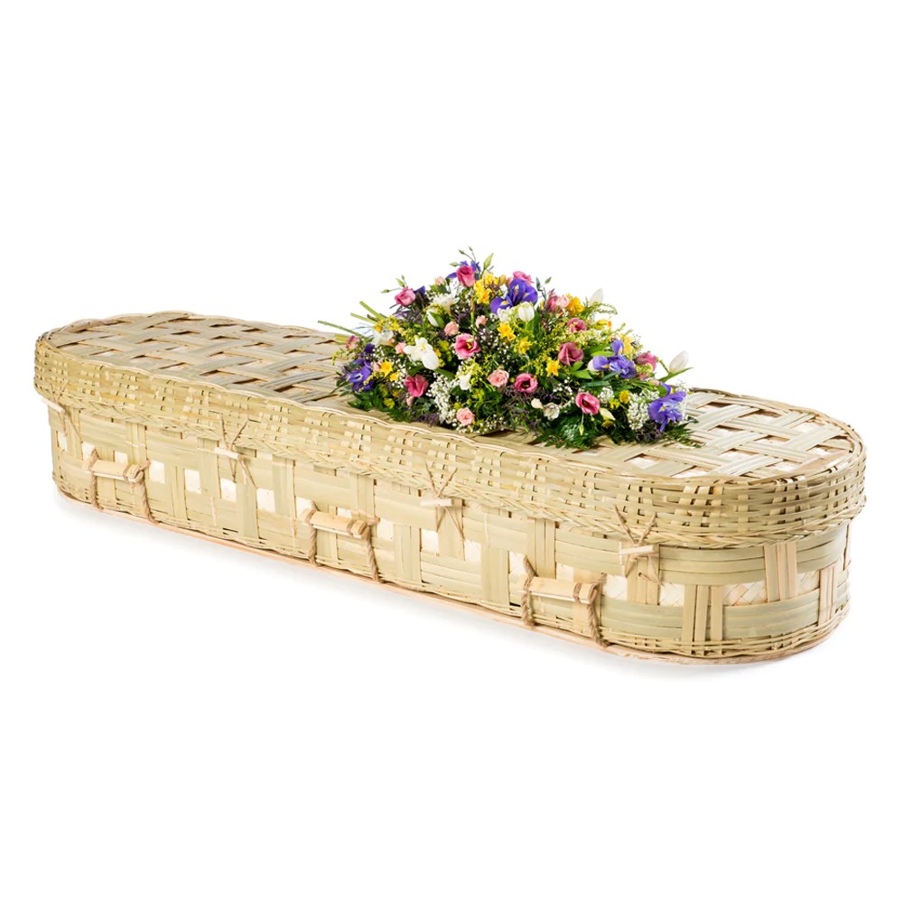 Bamboo Lattice Round Wicker Coffin Eco Coffin
