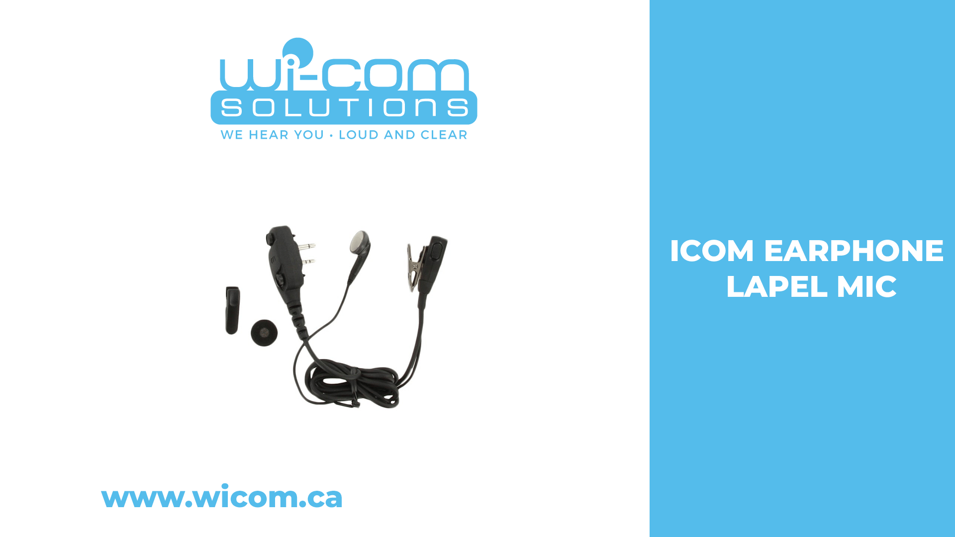 ACHM166LA EARPHONE LAPEL MIC Solutions Inc.